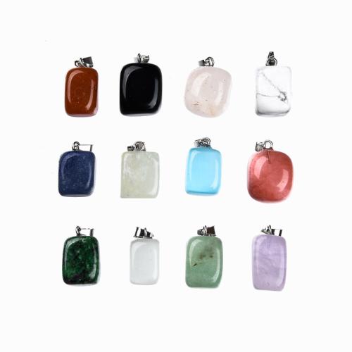 Bijoux Pendentifs en pierres gemmes, Gemme synthétique, avec alliage de zinc, DIY, plus de couleurs à choisir, about:10-20mm, 9PC/boîte, Vendu par boîte