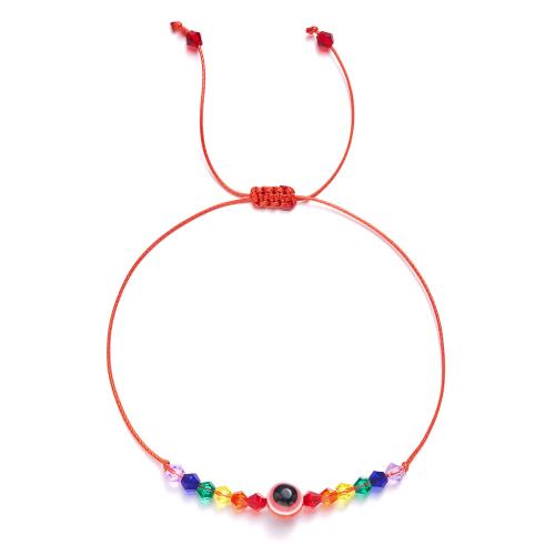 Acrílico Pulsera, con Cordón de nudo, Joyería & unisexo & ajustable, más colores para la opción, longitud aproximado 16-28 cm, Vendido por UD