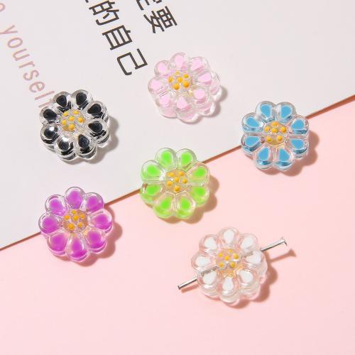 Lampwork Beads Flower DIY & enamel 14mm Approx 1mm Sold By Bag