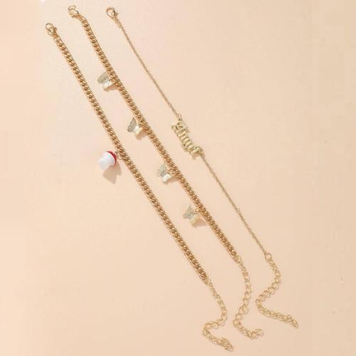 Zink legering enkelbanden, Zinc Alloy, drie stuks & mode sieraden & uniseks, goud, Verkocht door Stel