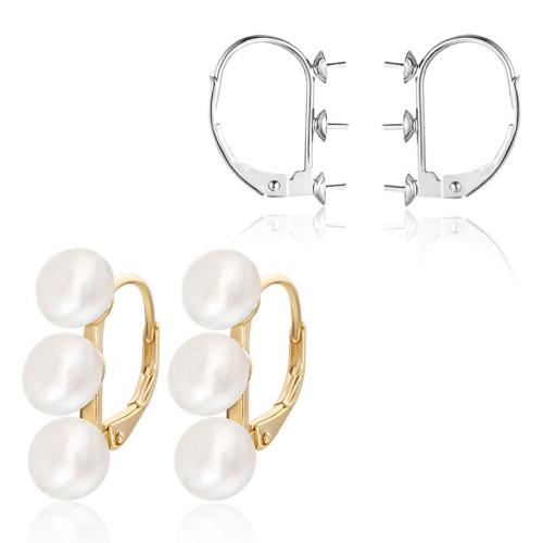 925 Sterling Silver Hoop Earrings with Freshwater Pearl 20mm Sold By Pair