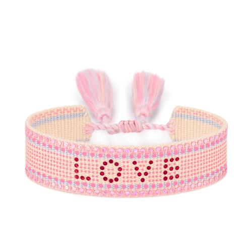 Armbanden ketens, Polyester, met pailletten, verschillende ontwerpen voor de keuze & voor vrouw, meer kleuren voor de keuze, Lengte 15 cm, Verkocht door PC