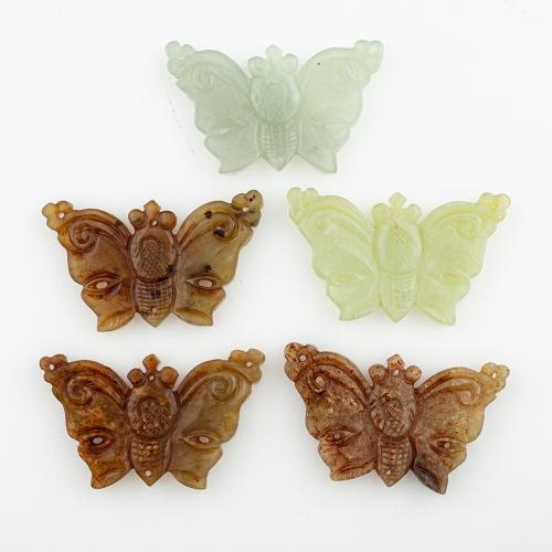 Ciondoli Jade, giada montagna, inviato casualmente & DIY & misto, 70x42x6mm, Foro:Appross. 1mm, 5PC/lotto, Venduto da lotto