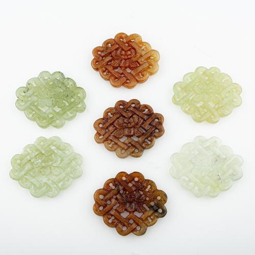 Natural Jade Pendants Jade New Mountain random style & DIY & mixed & hollow Sold By Lot