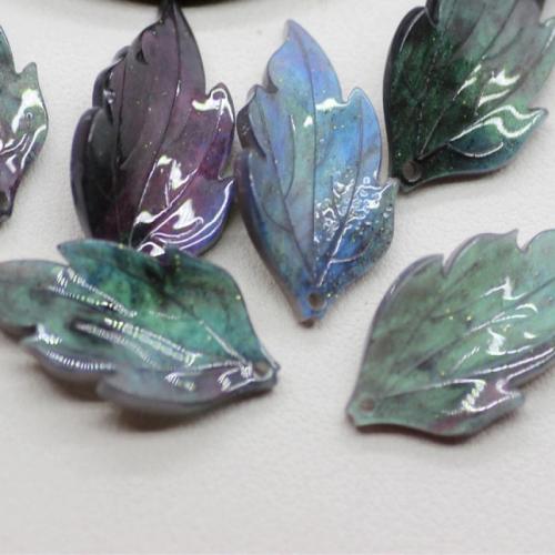 Acetatark Hänge, Leaf, DIY, fler färger för val, 16x31mm, 20PC/Bag, Säljs av Bag