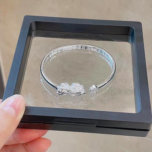 Sterling Zilver Armbanden, 925 sterling zilver, mode sieraden & voor vrouw, Binnendiameter:Ca 60x50mm, Verkocht door PC