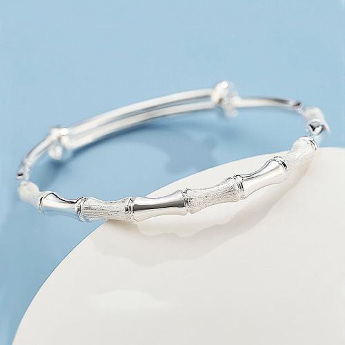 Sterling Silber Armbänder, 925er Sterling Silber, Modeschmuck & verschiedene Stile für Wahl & für Frau, Innendurchmesser:ca. 46mm, verkauft von PC