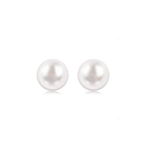 925 Sterling Silver Stud Earrings with Shell Pearl fashion jewelry & for woman Sold By Pair