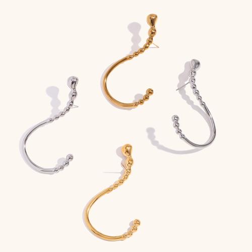 Trendy ear cuffs, 304 roestvrij staal, mode sieraden & voor vrouw, meer kleuren voor de keuze, 65.60x35.40mm, Verkocht door pair