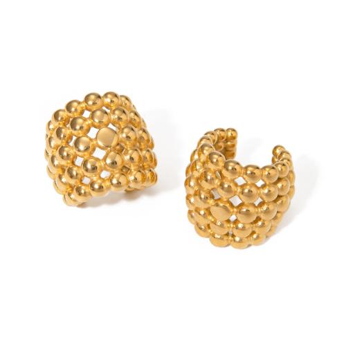 Pendientes Ear Cuff, acero inoxidable 304, 18K chapado en oro, Joyería & para mujer, dorado, 17.60x16.60mm, Vendido por Par