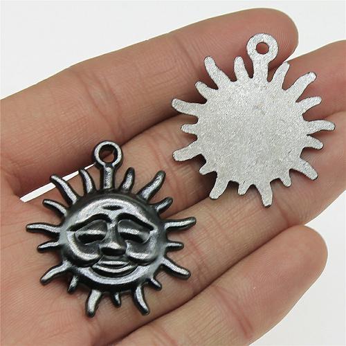 Sinc Alloy Pendants, Sun, plátáilte, DIY, dathanna níos mó le haghaidh rogha, 36x33mm, Díolta De réir PC