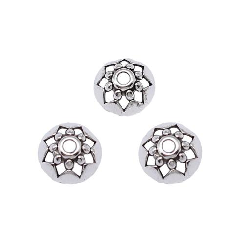 Lo zinco in lega tallone Cap, lega in zinco, placcato argento antico, DIY & cavo, 13x13x6mm, Foro:Appross. 2.5mm, Venduto da PC