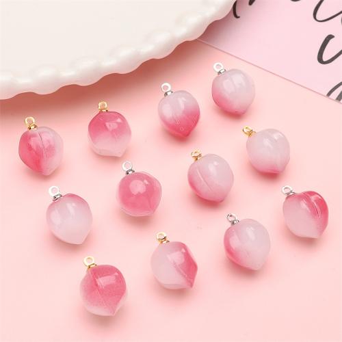 Fashion Glasperler, Glas, Peach, du kan DIY, flere farver til valg, 13x17mm, Hole:Ca. 1mm, 5pc'er/Bag, Solgt af Bag