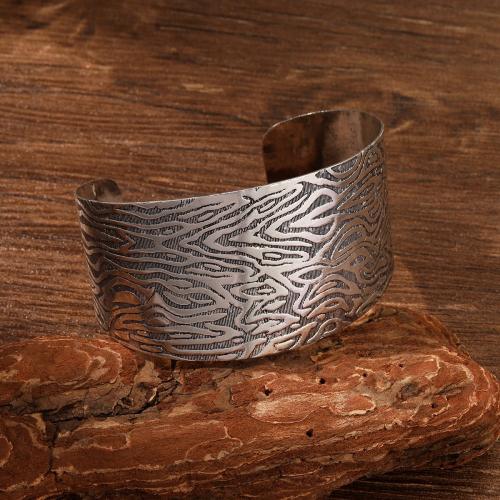 Cink Alloy Bangle Nakit, starinski srebrne boje pozlaćen, modni nakit & različitih stilova za izbor & za žene, Prodano By PC