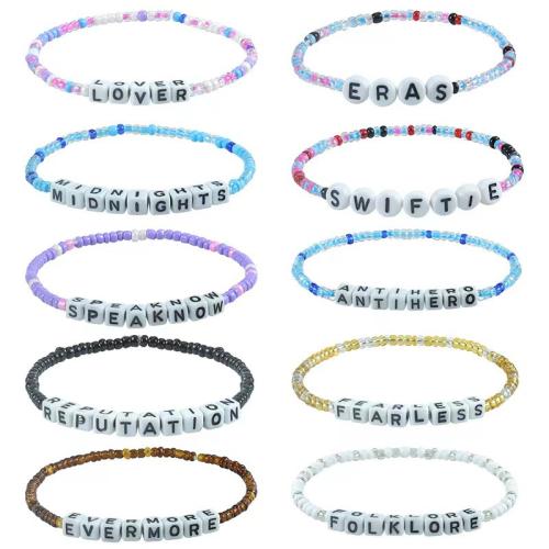 Acryl Armbänder, mit Seedbead, 10 Stück & Bohemian-Stil & für Frau, keine, verkauft von setzen