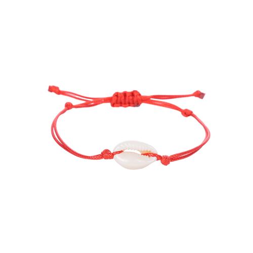 Shell gioielli bracciale, conchiglia, with corda di cera, per la donna, nessuno, Lunghezza 16 cm, Venduto da PC