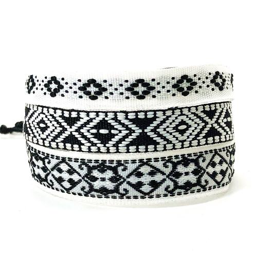 Chain Woven Bracelets Polyester with Linen knit three pieces & Unisex Length Approx 16.5-25 cm Sold By Set