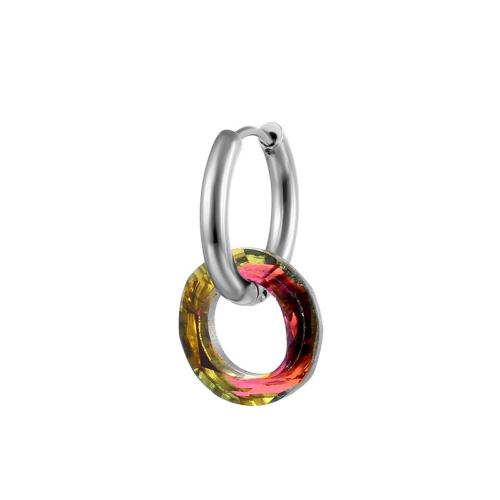 Huggie Hoop Drop ørering, 316L Stainless Steel, poleret, mode smykker & Unisex, flere farver til valg, Solgt af PC