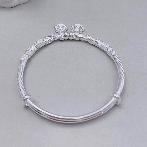 Sterling Silver Βραχιόλια, 925 ασημένιο ασήμι, κοσμήματα μόδας & διαφορετικά στυλ για την επιλογή & για τη γυναίκα, Εσωτερική διάμετρος:Περίπου 60x56mm, Sold Με PC