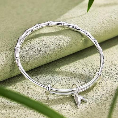 925 Sterling Silver Bangle Bracelet fashion jewelry & for woman Inner Approx 58mm Sold By PC