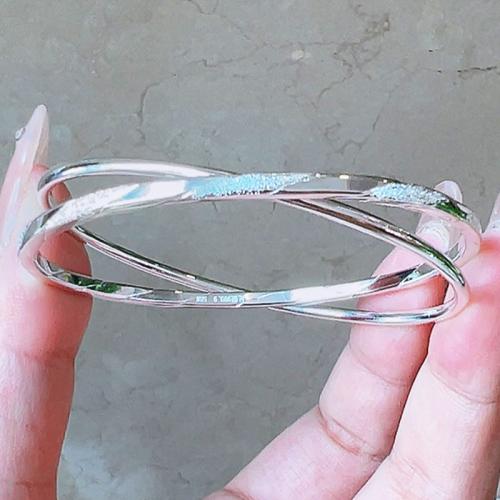 925 Sterling Silver Bangle Bracelet fashion jewelry & for woman &  Inner Approx 58mm Sold By PC