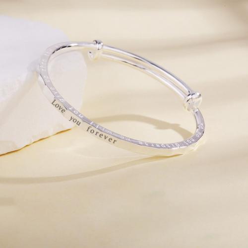 925 Sterling Silver Bangle Bracelet fashion jewelry & for woman Inner Approx 58mm Sold By PC