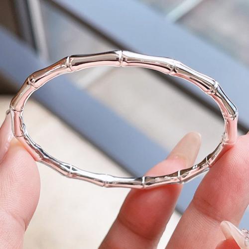 925 Sterling Silver Bangle Bracelet fashion jewelry & for woman Inner Approx 56mm Sold By PC