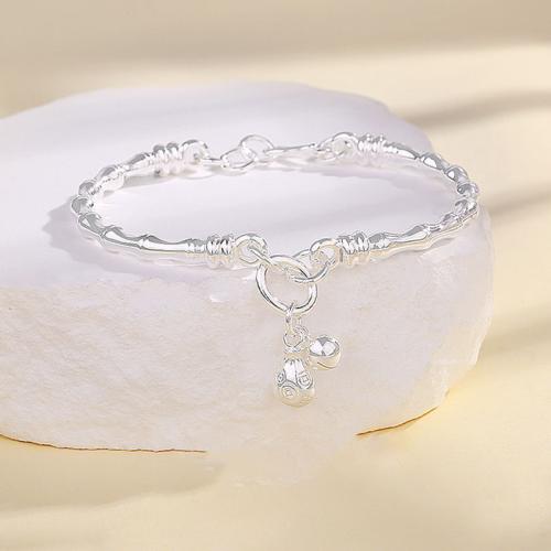 925 Sterling Silver Bangle Bracelet fashion jewelry & for woman Inner Approx Sold By PC