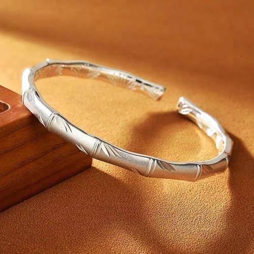 925 Sterling Silver Bangle Bracelet fashion jewelry & for woman Inner Approx 56mm Sold By PC