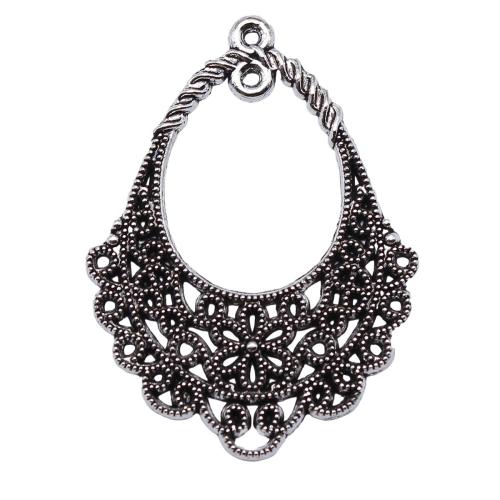 Zinc Alloy Pendants antique silver color plated DIY & double-hole Sold By PC