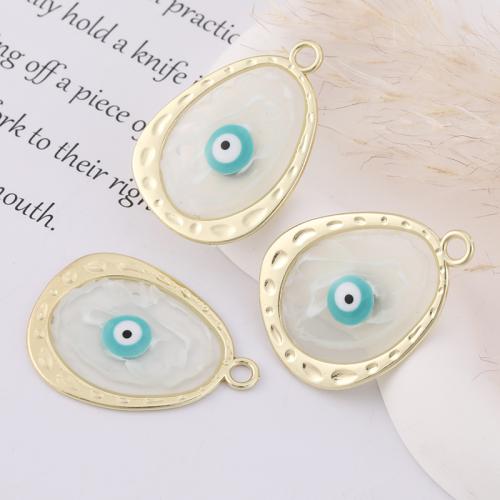 Evil Eye Pendants Zinc Alloy with Resin gold color plated DIY & evil eye pattern & enamel nickel lead & cadmium free Sold By Bag