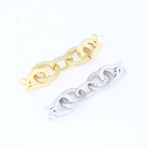 Befestiger Zirkonia Messing Schmuckverbinder, plattiert, DIY & Micro pave Zirkonia & 1/1-Schleife, gemischte Farben, frei von Nickel, Blei & Kadmium, 23.70x19x6.40mm, 10PCs/Tasche, verkauft von Tasche