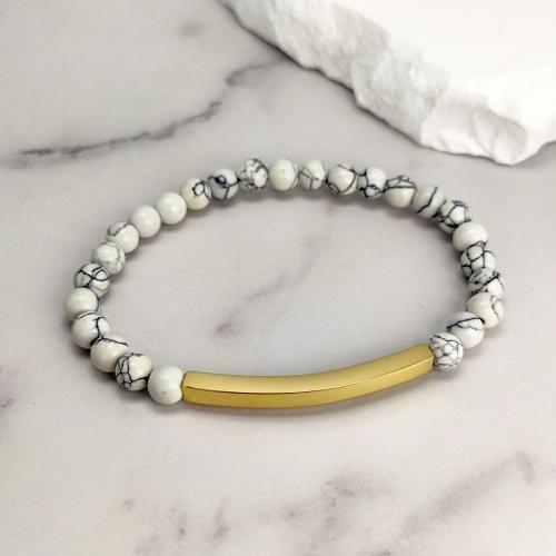 Bracciale gioielli in acciaio inossidabile, 304 acciaio inox, with magnesite, placcato, per la donna, nessuno, Lunghezza 16 cm, Venduto da PC