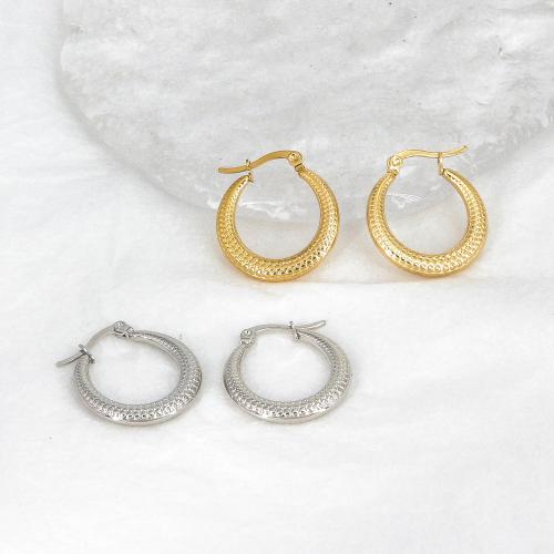 Stainless Steel Lever Terug Earring, 304 roestvrij staal, mode sieraden & voor vrouw, meer kleuren voor de keuze, 25x23mm, Verkocht door pair