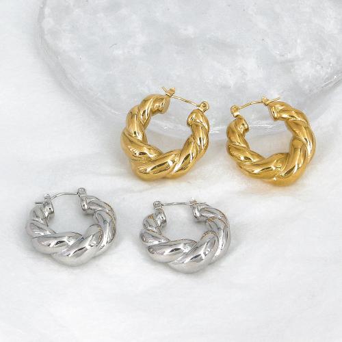 Stainless Steel Lever Terug Earring, 304 roestvrij staal, mode sieraden & voor vrouw, meer kleuren voor de keuze, 27x31mm, Verkocht door pair