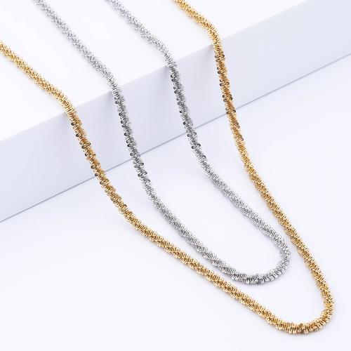 Stainless Steel Chain Ogrlica, 304 nehrđajućeg čelika, razlièite duljine za izbor & bez spolne razlike & različite veličine za izbor, više boja za izbor, Prodano By PC