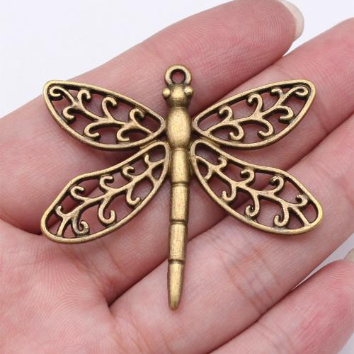 Cink Alloy životinja Privjesci, Dragonfly, pozlaćen, možete DIY, više boja za izbor, 43x47mm, Prodano By PC