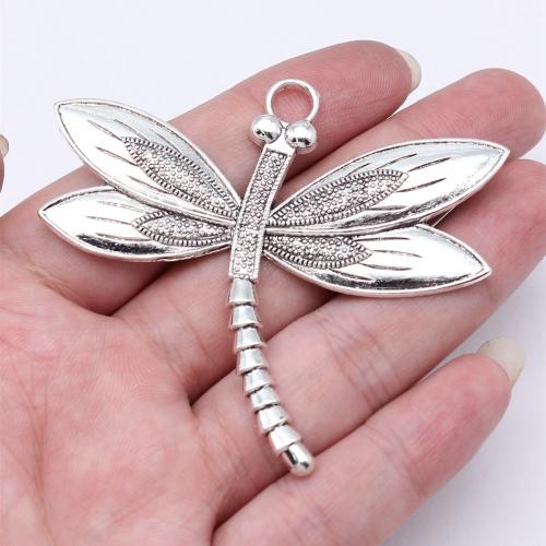 Sinc Alloy Pendants Ainmhithe, Dragonfly, plátáilte, DIY, dathanna níos mó le haghaidh rogha, 67x59mm, Díolta De réir PC