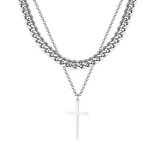 Zink Alloy Smycken Collier, Unisex, silver, Längd 55 cm, Säljs av PC