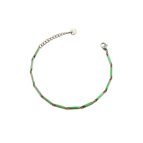 304 Cruach dhosmálta Bracelet, le 1.6inch slabhra extender, plátáilte, jewelry faisin & unisex, Fad Thart 6.3 Inse, Díolta De réir PC