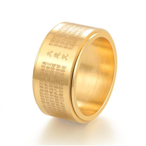 Titanium Staal Finger Ring, plated, verschillende grootte voor keus & voor de mens, meer kleuren voor de keuze, Maat:6-14, Verkocht door PC