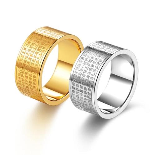 Acier titane bague, Placage, normes différentes pour le choix & pour homme, plus de couleurs à choisir, Taille:5-14, Vendu par PC