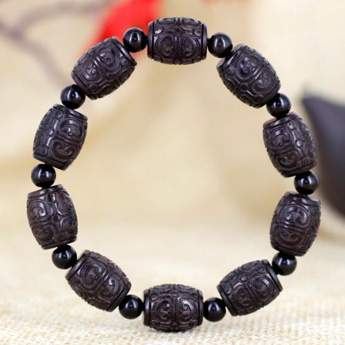 sandalwood Dubh Bracelet, jewelry faisin & unisex, Diameter:8cm, Díolta De réir PC