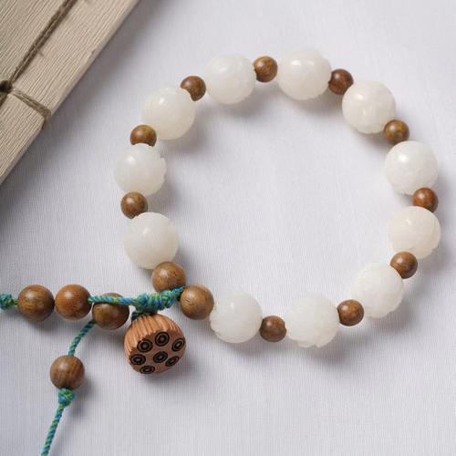 Bodhi Wood Beads Rannerengas, muoti korut & Unisex, Diameter:8cm, Myymät PC