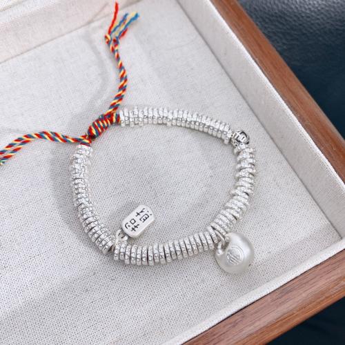 Sterling Silver Βραχιόλια, 925 ασημένιο ασήμι, Ρυθμιζόμενο & κοσμήματα μόδας & για άνδρες και γυναίκες, Εσωτερική διάμετρος:Περίπου 56mm, Sold Με PC