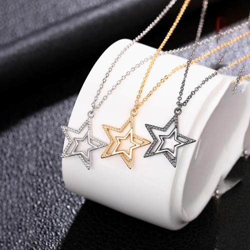 Sweater Chain Necklace Brass Star fashion jewelry & for woman Sold Per Approx 45 cm Strand