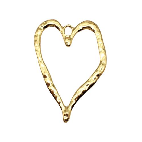 Zinklegering Hart Hangers, Zinc Alloy, gold plated, DIY, 80x55mm, Verkocht door PC