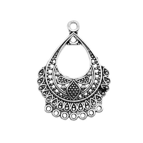 Zinc Alloy Connector Teardrop antique silver color plated DIY & 1/7 loop Sold By PC