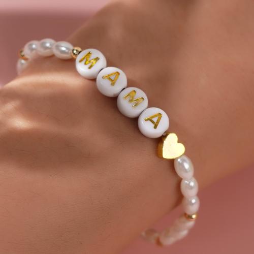 Pearl Plaisteacha Bracelet, le Plaisteach, do bhean, bán, Díolta De réir PC