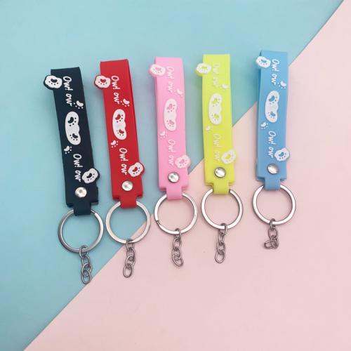 Zinc Alloy Key Lås, PVC-plast, med Zinc Alloy, forgyldt, mode smykker, flere farver til valg, 111x20mm, 50pc'er/Bag, Solgt af Bag